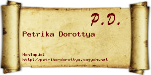 Petrika Dorottya névjegykártya